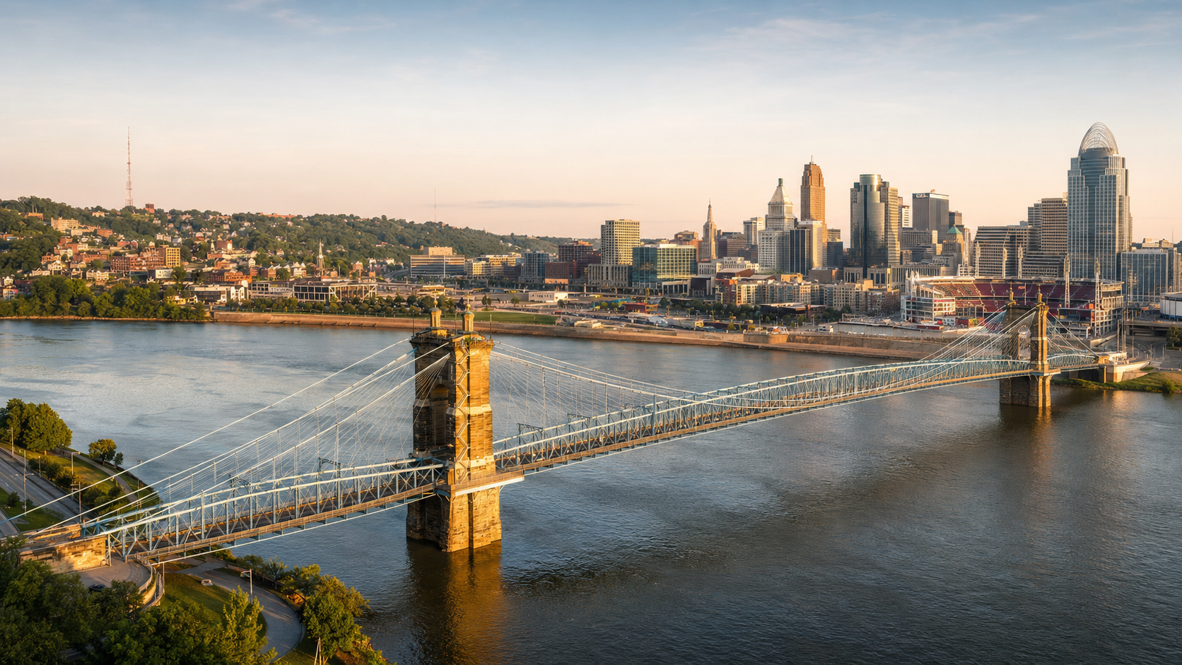 Conceptual Ohio River city